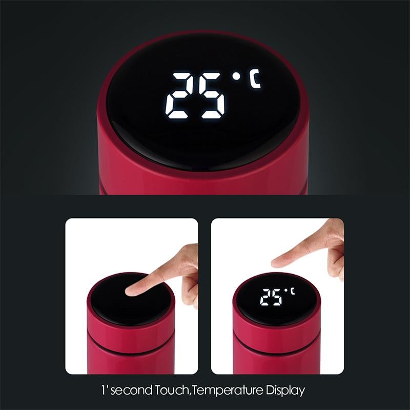 Garrafa Térmica Para Café Água e Bebidas Com Exibição De Temperatura - Liora Express