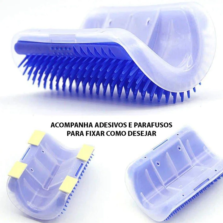 Escova Auto Massageadora Tira Pelos Para Gatos - Liora Express