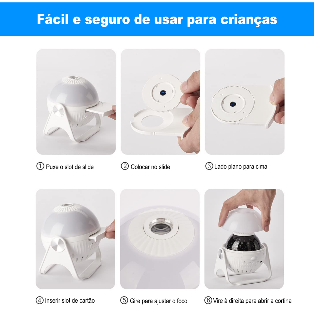 Projetor Galáxia Prime com 7 estilos Diferentes - Liora Express